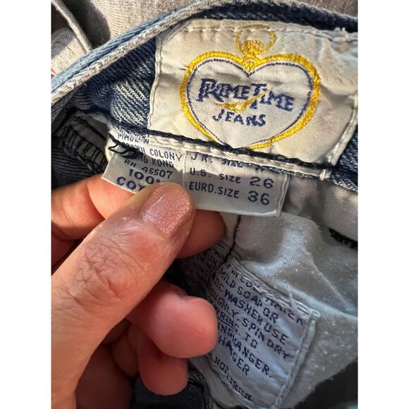 PRIME TIME JEANS Vintage 90s High Rise Mom Denim Jeans Womens 26 - Picture 3 of 6